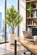 Ribbed Large Planter | Off White | 31 cm