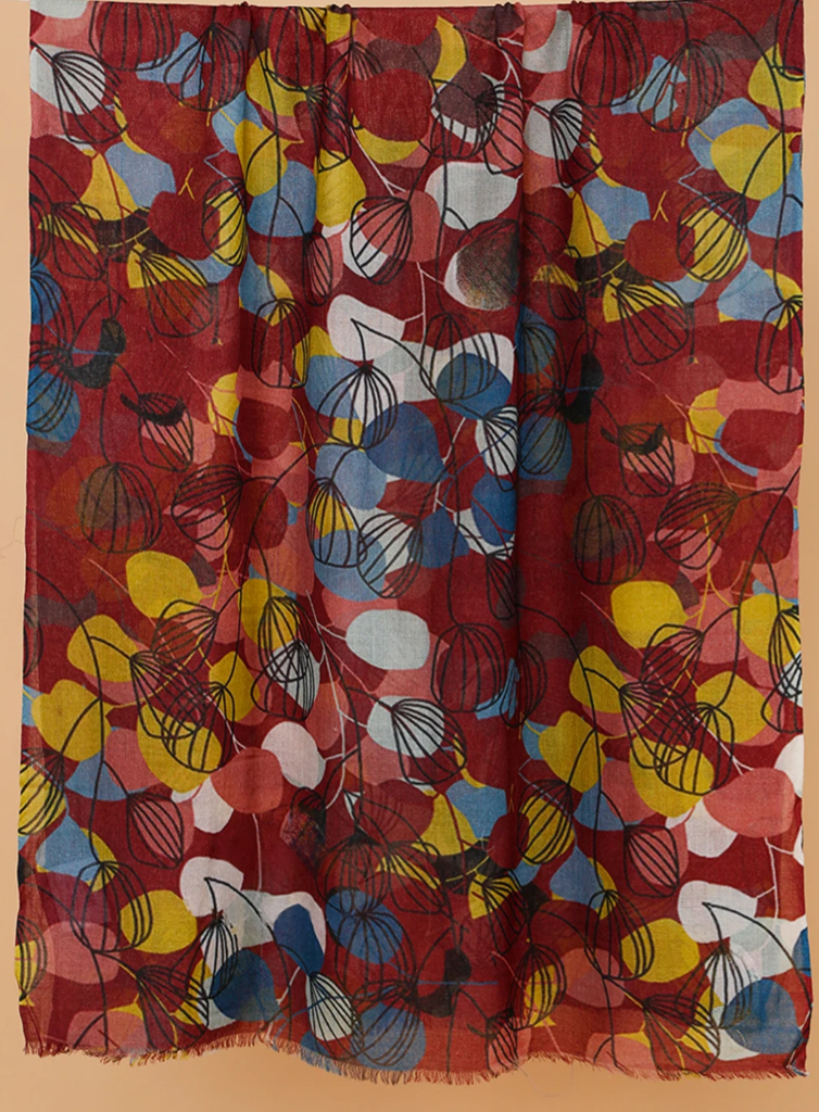 Multi Women Woolen Fashion Scarf with Digital Print