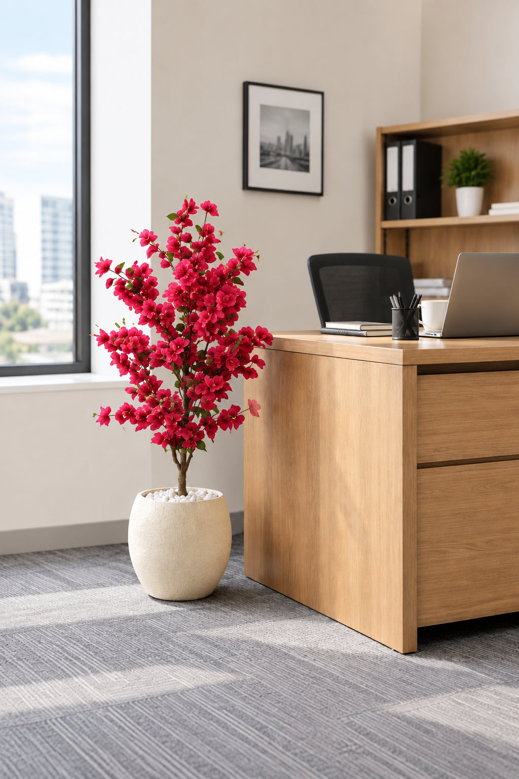 Artificial Bougainvillea Plant | 900 Flowers ||180 cm| Basic Pot