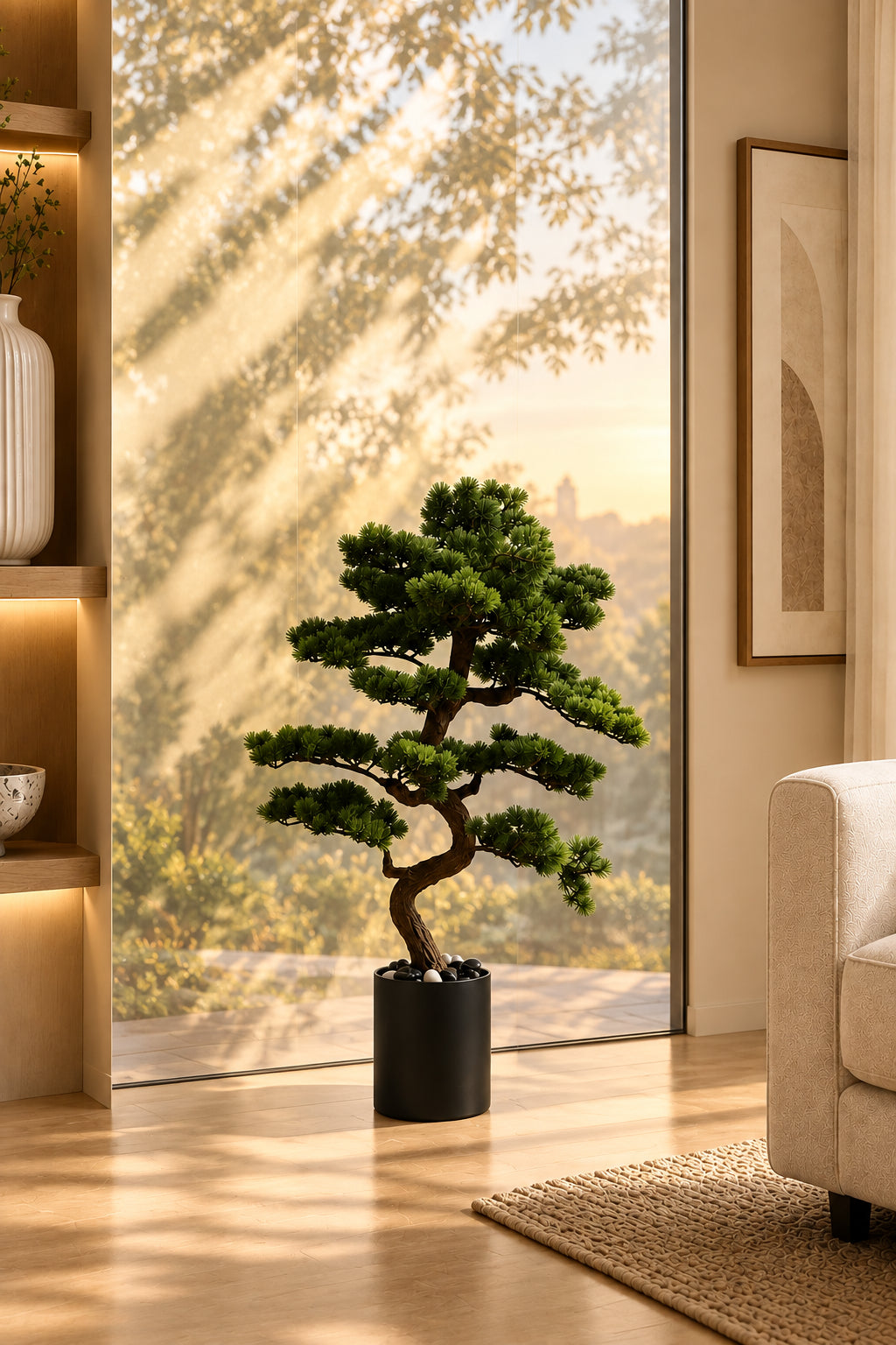 Premium Artificial Bonsai Plant | 88 cm | With Basic Pot