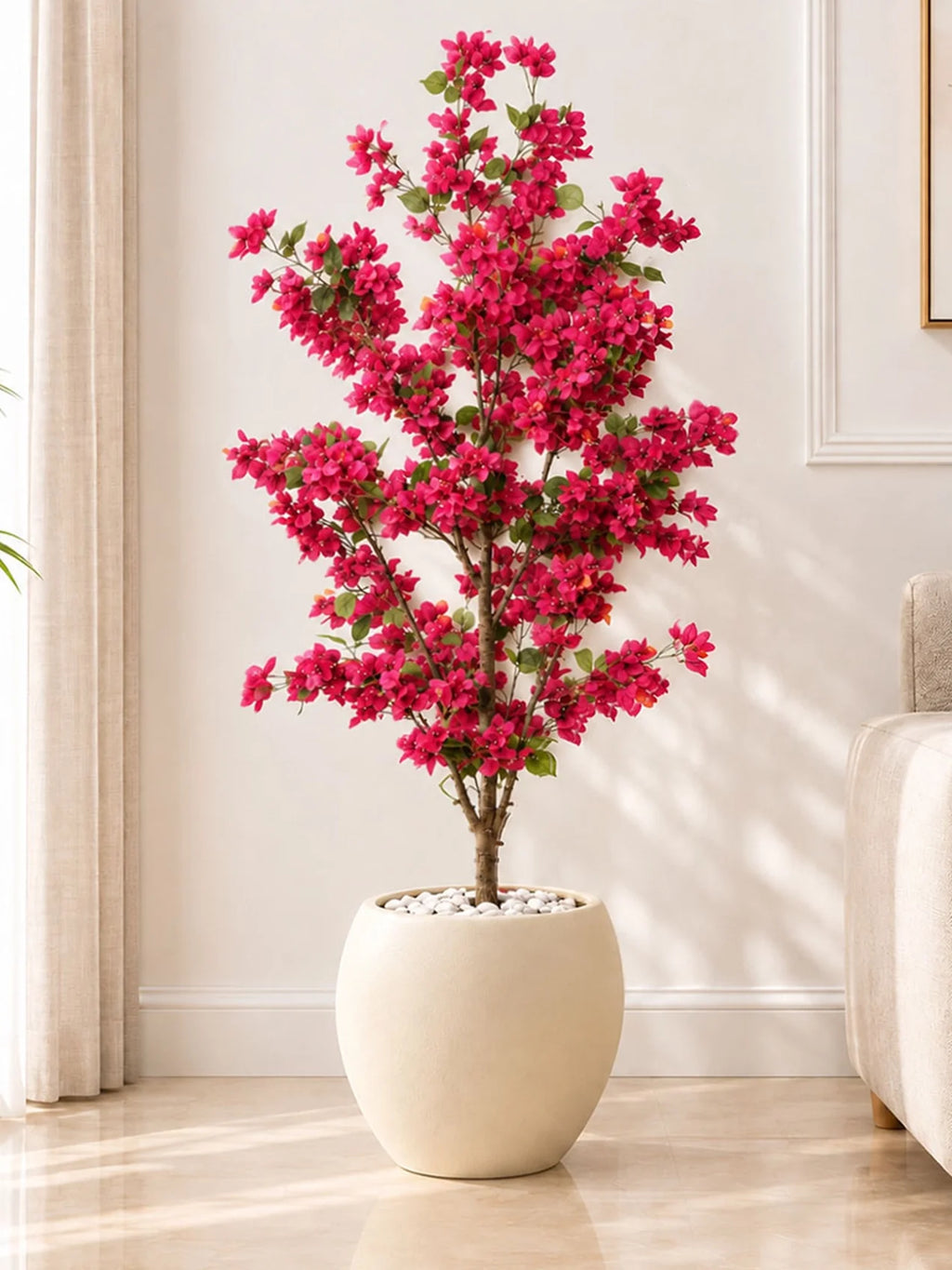 Artificial Bougainvillea Plant | 900 Flowers ||180 cm| Basic Pot