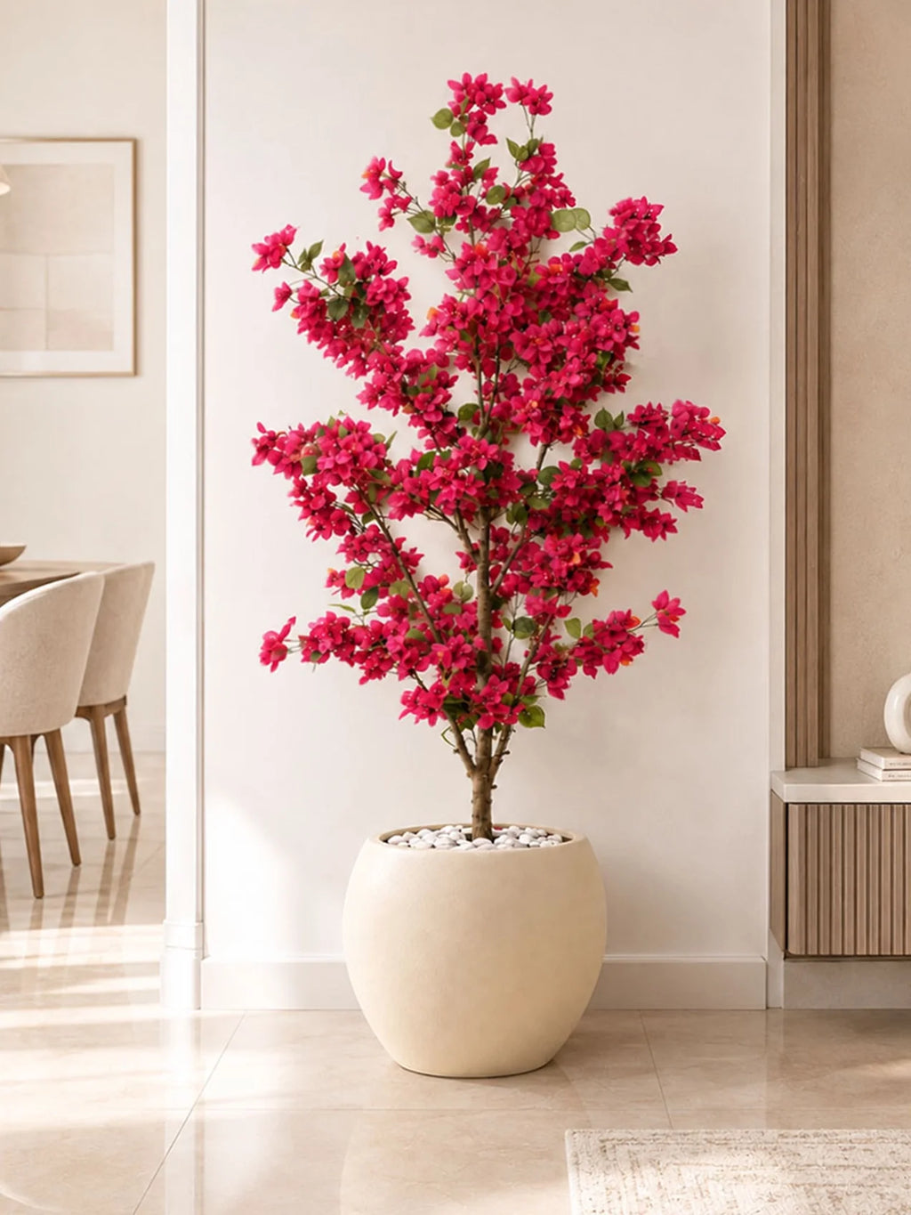 Artificial Bougainvillea Plant | 900 Flowers ||180 cm| Basic Pot