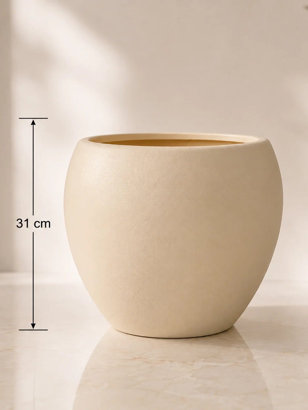 Oval Planter | Off White | 31 cm