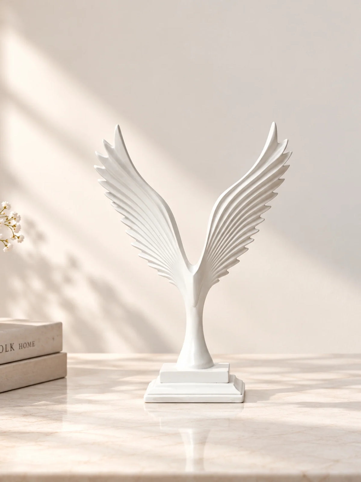 Ascendancy Roc Winged Sculpture | White | 31 cm