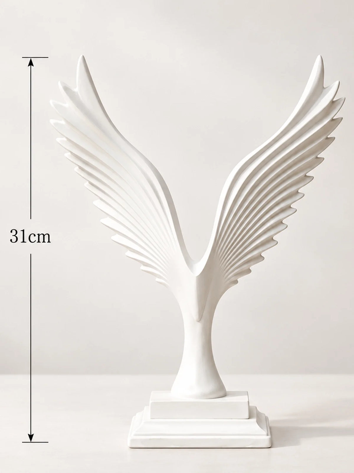 Ascendancy Roc Winged Sculpture | White | 31 cm