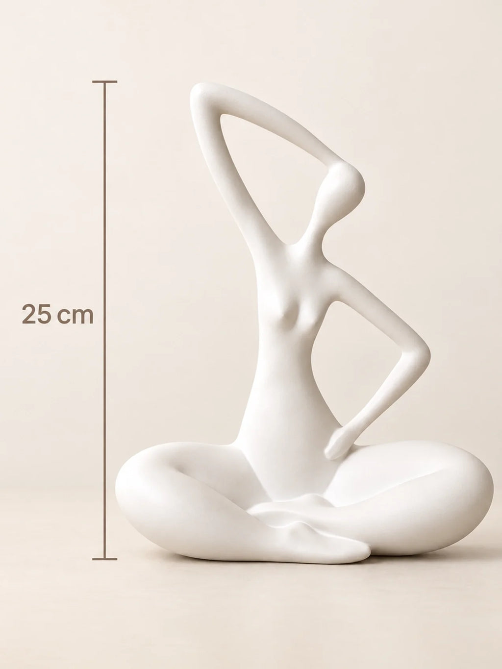 Blissful Yoga Sculpture | White | 25 cm