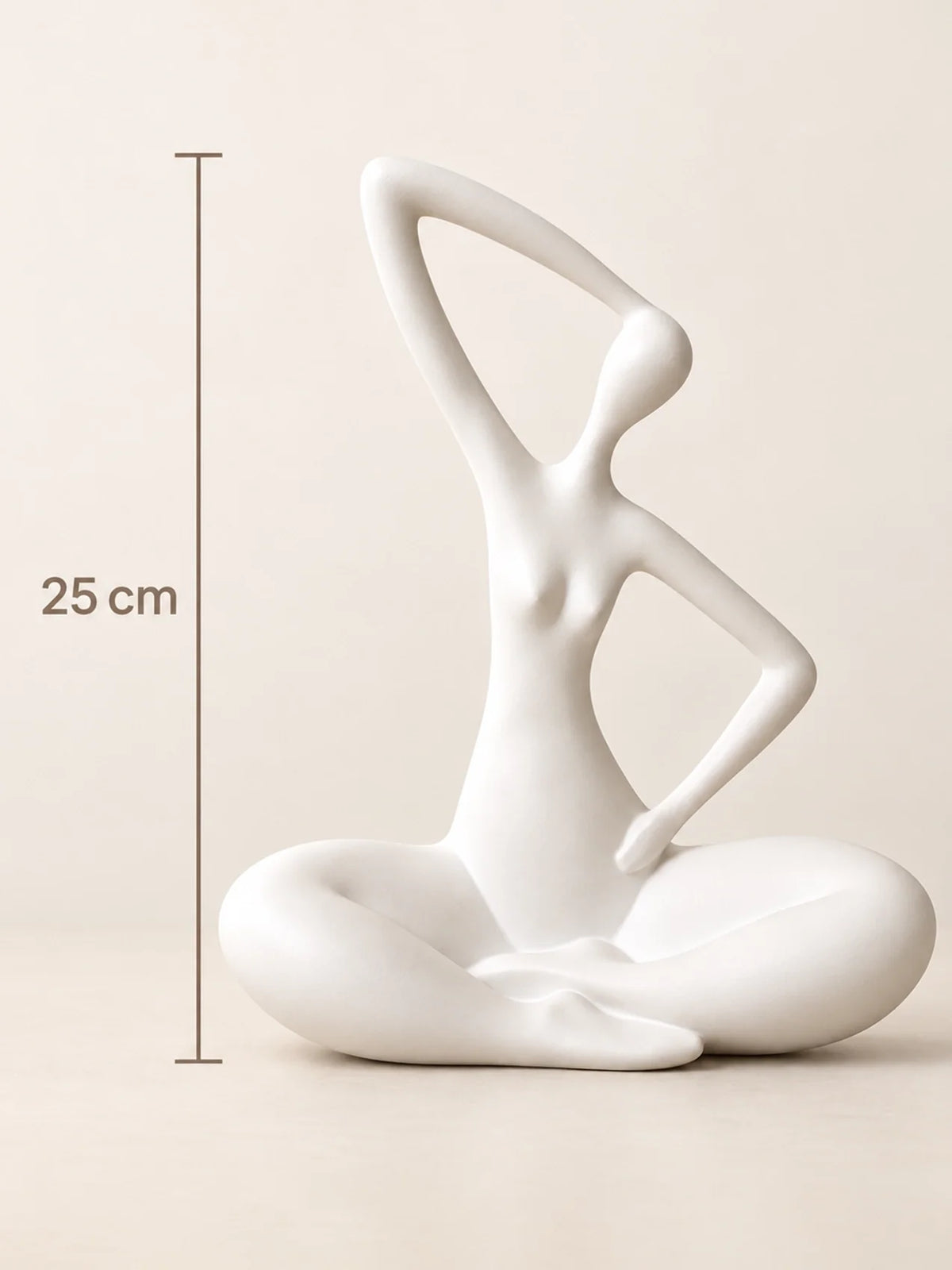 Blissful Yoga Sculpture | White | 25 cm