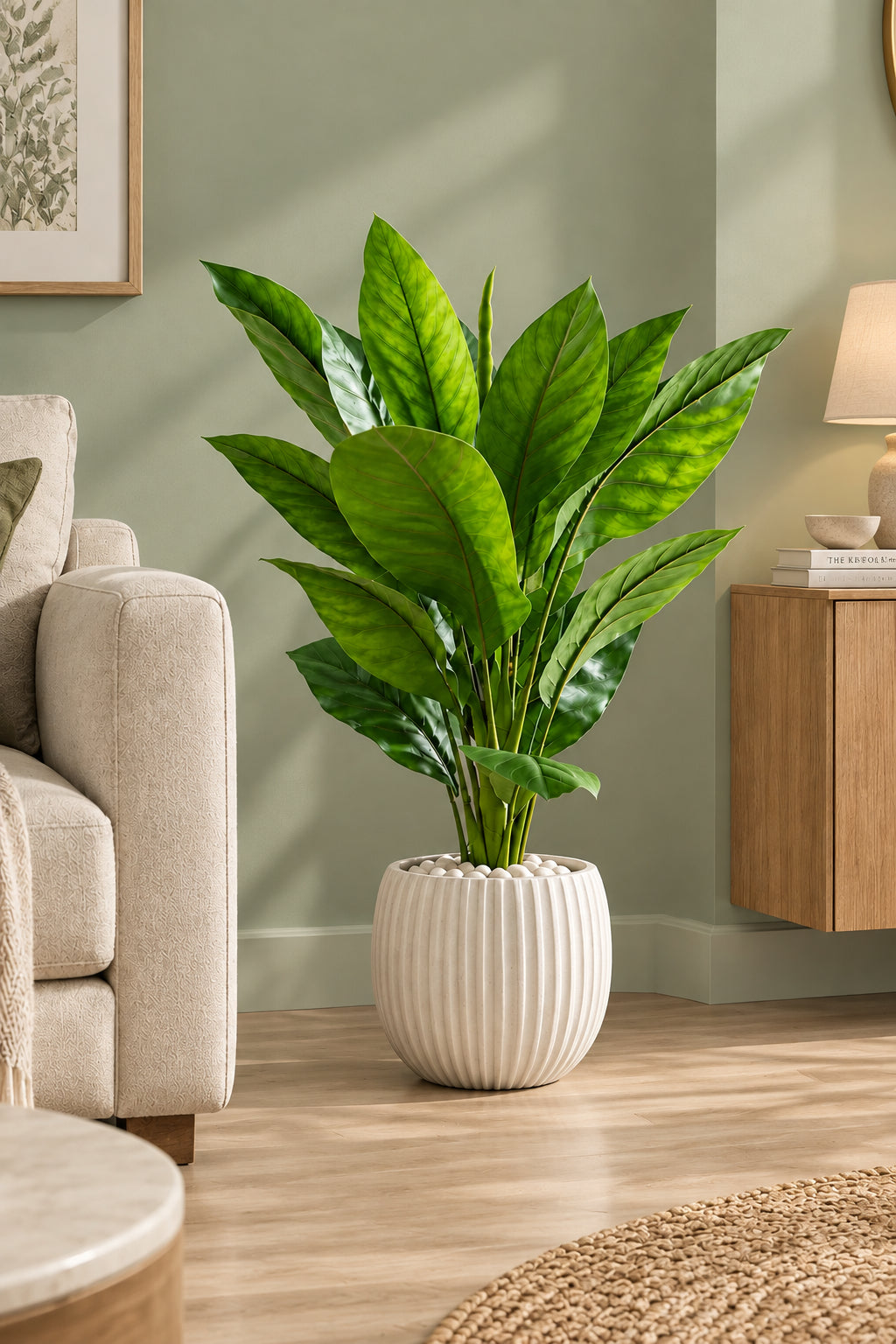 Artificial Jiamei Tourist Banana Plant | 100 cm | With Basic Pot